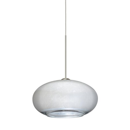 Besa Lighting Besa Pendant Brio 7 Satin Nickel Silver Foil 1x6W LED 1XC-2492SF-LED-SN
